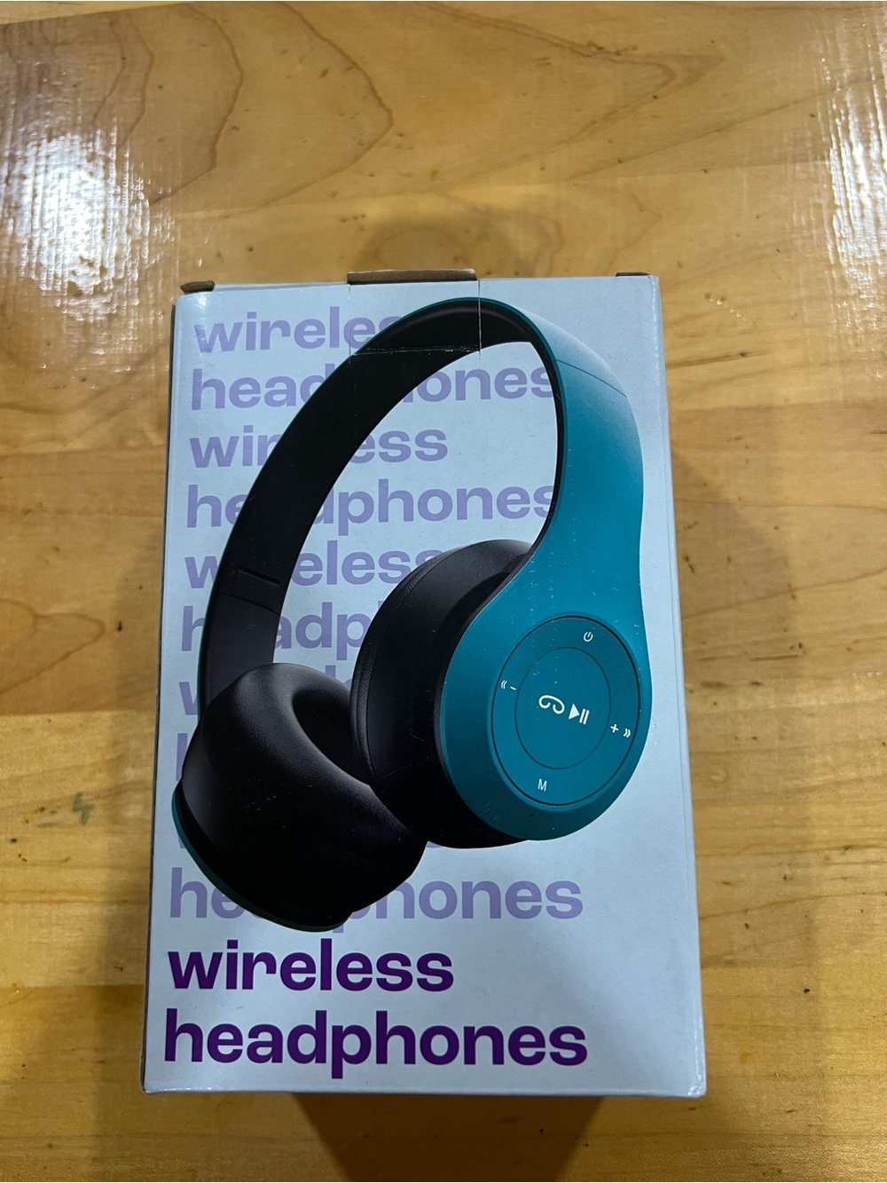 Wireless Over-Ear Headphones Teal and Black